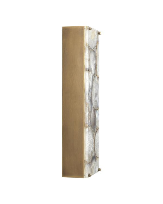 Jamie Young Company - Adeline Rectangle Wall Sconce in Agate Resin & Antique Brass - 4ADEL-RECTAB