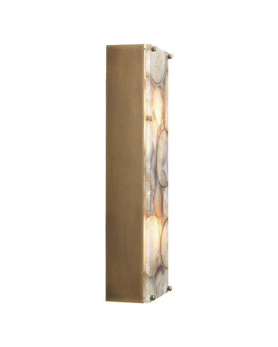 Jamie Young Company - Adeline Rectangle Wall Sconce in Agate Resin & Antique Brass - 4ADEL-RECTAB - GreatFurnitureDeal