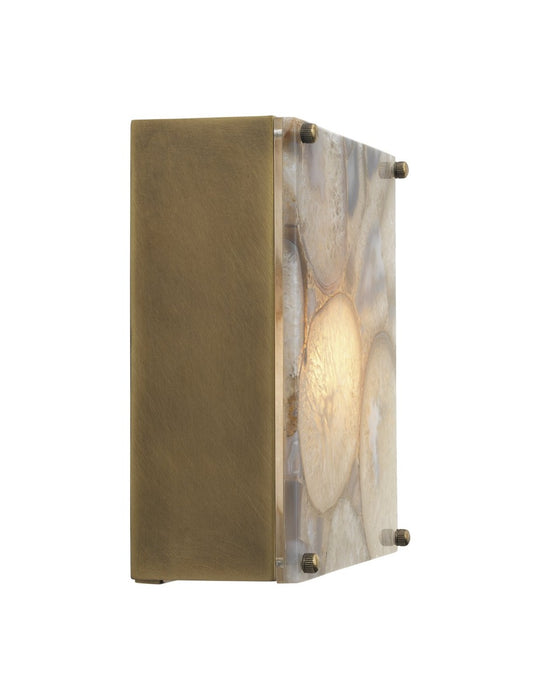 Jamie Young Company - Adeline Square Wall Sconce in Agate Resin & Antique Brass - 4ADEL-SQAB