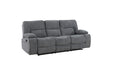 GFD Home - Ohio Manual Recliner 2 Pc Living Room Set Made With Chenille Upholstery in Gray - GreatFurnitureDeal
