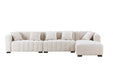 L-Shape Sectional Sofa with Deep Tufted Velvet Upholstered Right Chaise Modular Sofa  beige - GreatFurnitureDeal