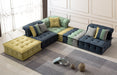 GFD Home - Multicolor Fabric Modular Sectional Sofa, Customization Interior Design Options, Modern Couch For Home - GreatFurnitureDeal