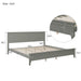 GFD Home - Gray Solid Wood 5 Pieces King Bedroom Sets(bed+nightstand*2+chest+dresser）NEW - GreatFurnitureDeal