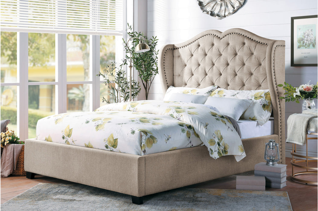 Homelegance - Waterlyn Eastern King Bed in Beige - 1639K-1EK*