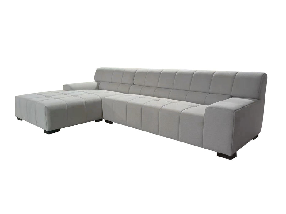 GFD Home - Sectional Sofa Light Grey - GreatFurnitureDeal