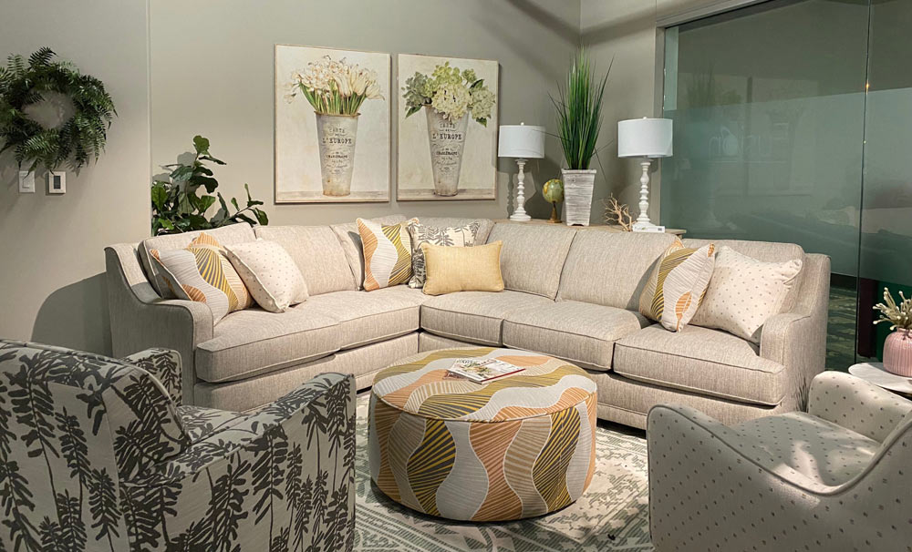 Southern Home Furnishings - Loxley Sectional in Clay - 7000-31L, 33R Loxley Sectional