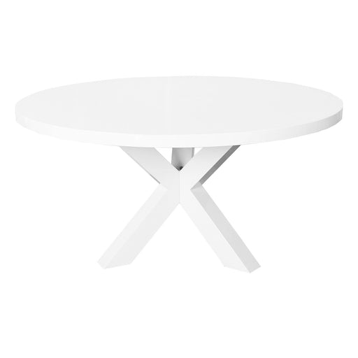 Worlds Away - Tripod Base Round Dining Table In White Lacquer - GREER WH - GreatFurnitureDeal