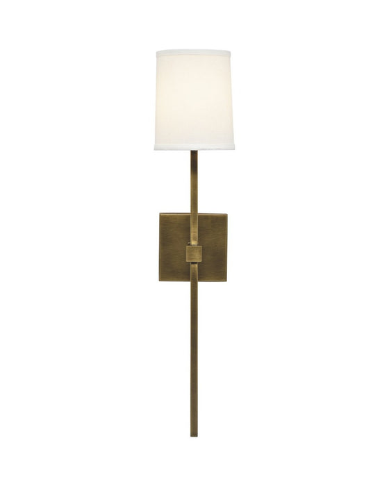 Jamie Young Company - Minerva Wall Sconce in Antique Brass w- White Linen Shade - 4MINE-SCAB