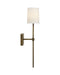 Jamie Young Company - Minerva Wall Sconce in Antique Brass w- White Linen Shade - 4MINE-SCAB - GreatFurnitureDeal