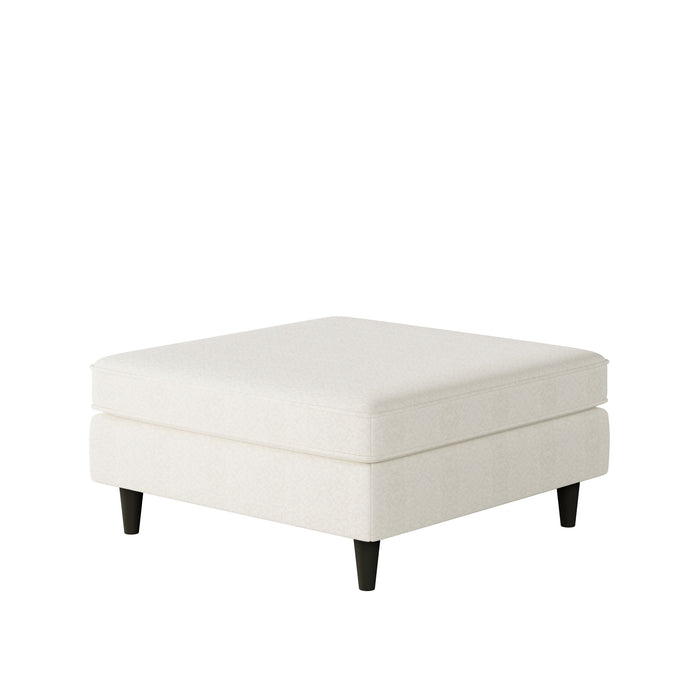 Southern Home Furnishings - Chanica Oyster 38" Square Cocktail Ottoman in Ivory - 170-C Chanica Oyster - GreatFurnitureDeal