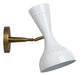 Jamie Young Company - Pisa Wall Sconce in White Lacquer & Antique Brass Metal - 4PISA-SCWH