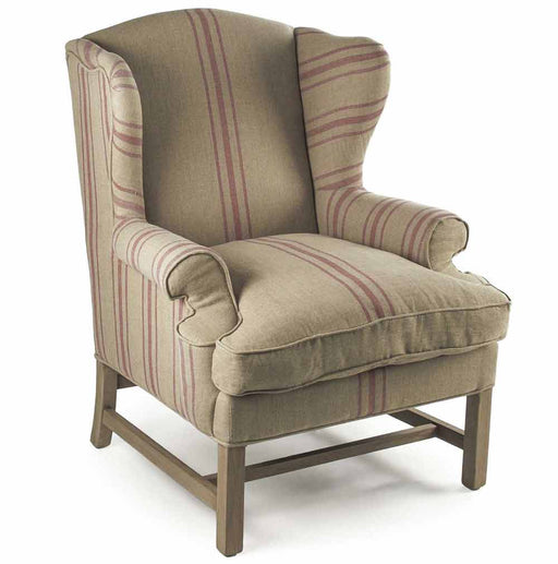 Zentique - Fabien English Khaki / Red Stripe Accent Chair - CF090 E255-3 A034 Red Stripe - GreatFurnitureDeal