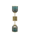 Jamie Young Company - Vapor Double Sconce in Antique Brass & Aqua Metallic Glass - 4VAPO-DBAQ - GreatFurnitureDeal