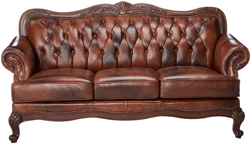 Coaster Furniture - Victoria Leather Sofa - 500681