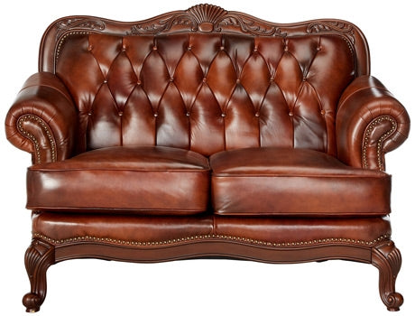 Coaster Furniture - Victoria Leather Loveseat - 500682
