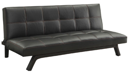 Coaster Furniture - 500765 Black With Red Stitching Full Sofa Bed - 500765 - GreatFurnitureDeal