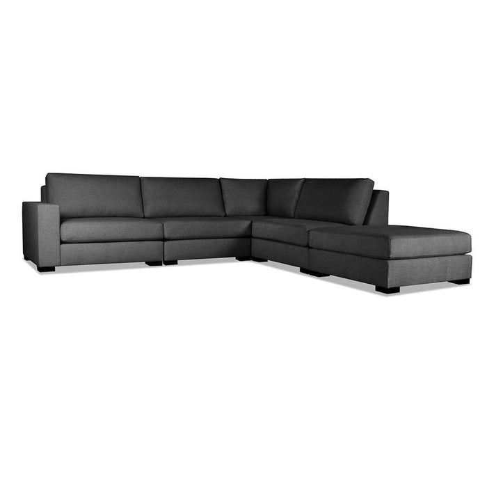 Nativa Interiors - Chester Modular L-Shaped Sectional Left Arm Facing 121" With Ottoman Grey - SEC-CHST-CL-AR2-5PC-PF-GREY - GreatFurnitureDeal
