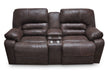 Franklin Furniture - Legacy Reclining Console Loveseat Dual Power Recline-USB Port in Chocolate - 50034-83-CHOCOLATE - GreatFurnitureDeal