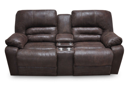 Franklin Furniture - Legacy Reclining Console Loveseat Dual Power Recline-USB Port in Chocolate - 50034-83-CHOCOLATE
