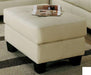 Coaster Furniture - Samuel Cream Leather Ottoman - 501694