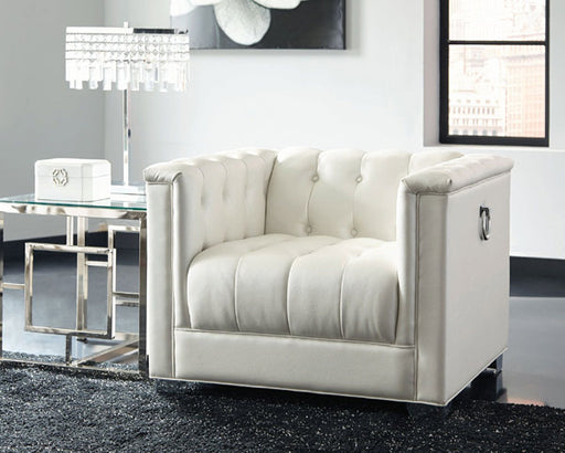 Coaster Furniture - Chaviano Pearl White Chair - 505393 - GreatFurnitureDeal