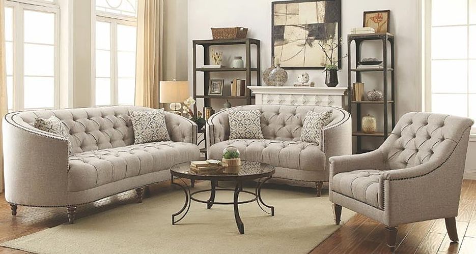 Coaster Furniture - Avonlea Stone Grey Loveseat - 505642 - GreatFurnitureDeal