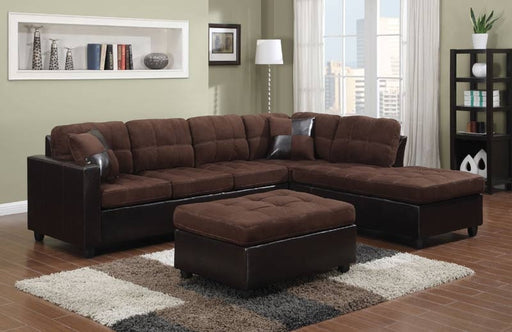 Coaster Furniture - Mallory Chocolate Sectional - 505655 - GreatFurnitureDeal