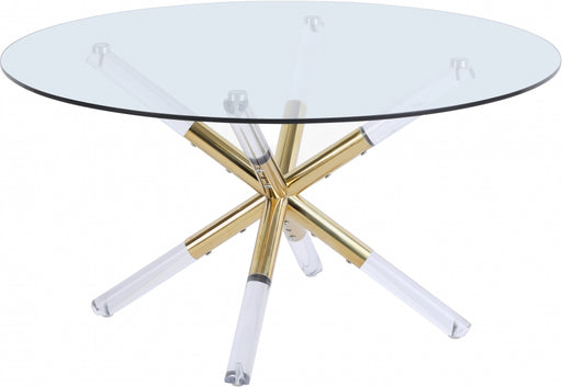 Meridian Furniture - Mercury Coffee Table in Acrylic-Gold - 284-C - GreatFurnitureDeal