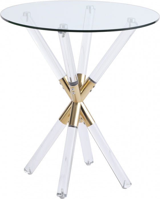 Meridian Furniture - Mercury 3 Piece Occasional Table Set in Acrylic-Gold - 284-3SET