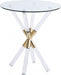 Meridian Furniture - Mercury End Table in Acrylic-Gold - 284-E - GreatFurnitureDeal