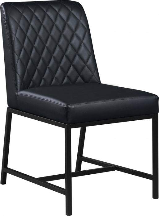 Meridian Furniture - Bryce Faux Leather Dining Chair Set of 2 in Black - 918Black-C - GreatFurnitureDeal
