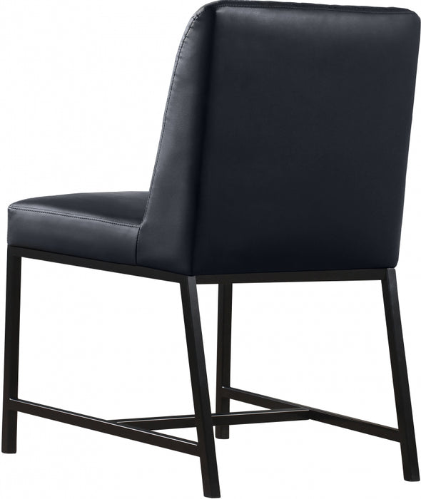 Meridian Furniture - Bryce Faux Leather Dining Chair Set of 2 in Black - 918Black-C