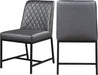 Meridian Furniture - Bryce Faux Leather Dining Chair Set of 2 in Grey - 918Grey-C - GreatFurnitureDeal