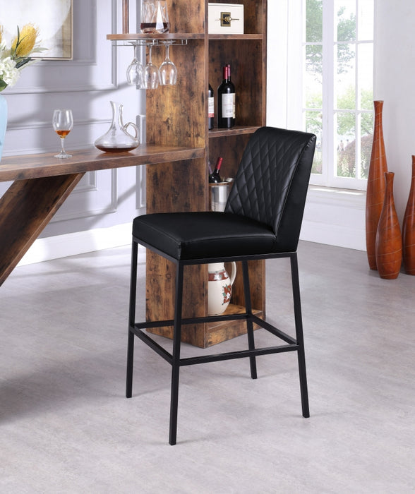 Meridian Furniture - Bryce Faux Leather Bar Stool Set of 2 in Black - 919Black-C