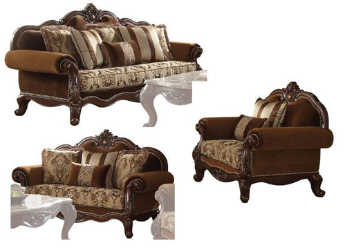 Acme Furniture - Jardena Cherry Oak 3 Piece Living Room Set - 50655-56-57 - GreatFurnitureDeal