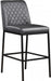 Meridian Furniture - Bryce Faux Leather Bar Stool Set of 2 in Grey - 919Grey-C - GreatFurnitureDeal