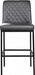 Meridian Furniture - Bryce Faux Leather Bar Stool Set of 2 in Grey - 919Grey-C - GreatFurnitureDeal