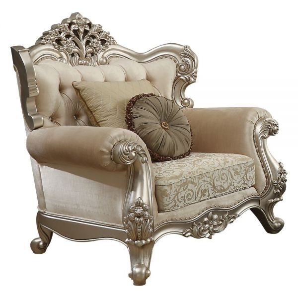 Acme Furniture - Bently Champagne 3 Piece Living Room Set - 50660-61-62 - GreatFurnitureDeal