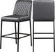 Meridian Furniture - Bryce Faux Leather Bar Stool Set of 2 in Grey - 919Grey-C - GreatFurnitureDeal