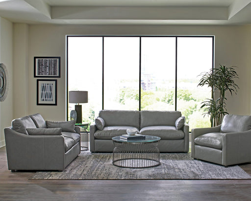 Coaster Furniture - Grayson 2-Piece Sloped Arm Upholstered Living Room Set Grey - 506771-S2 - GreatFurnitureDeal