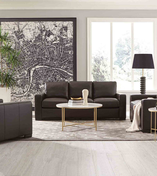 Coaster Furniture - Boardmead Track Arms Upholstered Sofa Dark Brown - 506801 - GreatFurnitureDeal