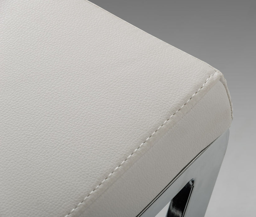 VIG Furniture - Modrest 5086B Modern White Leatherette Bar Stool (Set of 2) - VGHR5086B-WHT