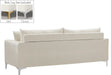 Meridian Furniture - Naomi Velvet Sofa in Cream - 633Cream-S - GreatFurnitureDeal
