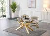 Meridian Furniture - Gianna Velvet Dining Chair in Cream (Set of 2) - 718Cream-C - GreatFurnitureDeal