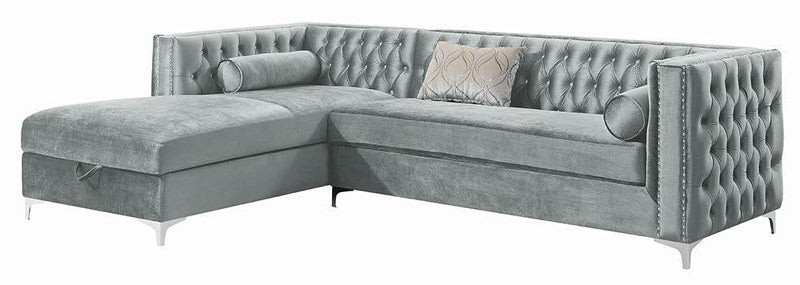 Coaster Furniture - Bellaire Sectional Sofa in Grey - 508280