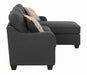 Coaster Furniture - Nicolette Sectional with Chaise in Dark Grey - 508321 - GreatFurnitureDeal