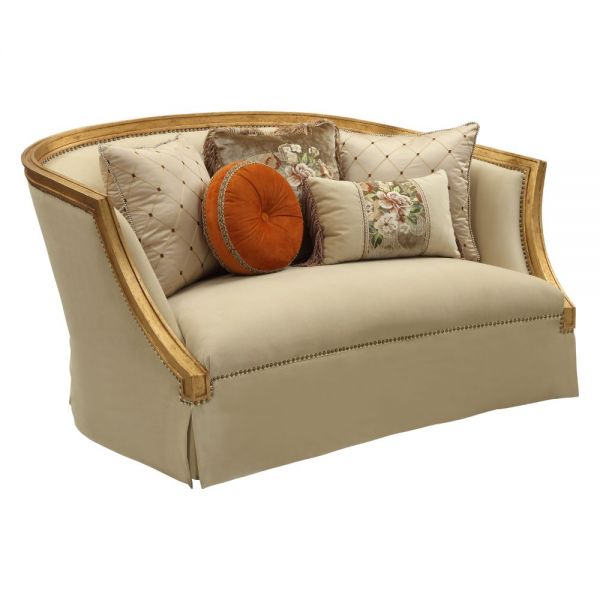 Acme Furniture - Daesha Antique Gold 3 Piece Living Room Set - 50835-36-37