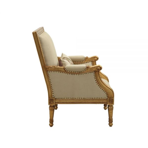 Acme Furniture - Daesha Antique Gold Accent Chair - 50838