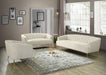 Meridian Furniture - Tori Velvet Loveseat in Cream - 657Cream-L - GreatFurnitureDeal