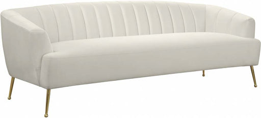 Meridian Furniture - Tori Velvet Sofa in Cream - 657Cream-S - GreatFurnitureDeal